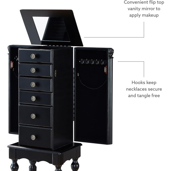 Canora Grey Seiyu 13.5'' Wide Freestanding Jewelry Armoire Wayfair